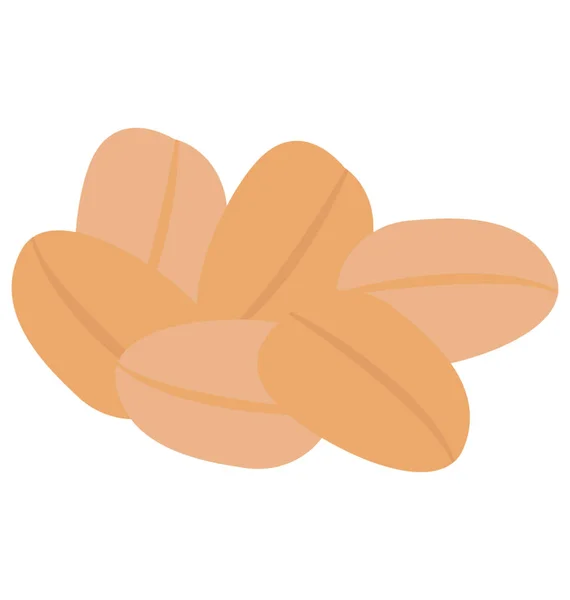 描述开心果的贝壳中的干果 — 图库矢量图片