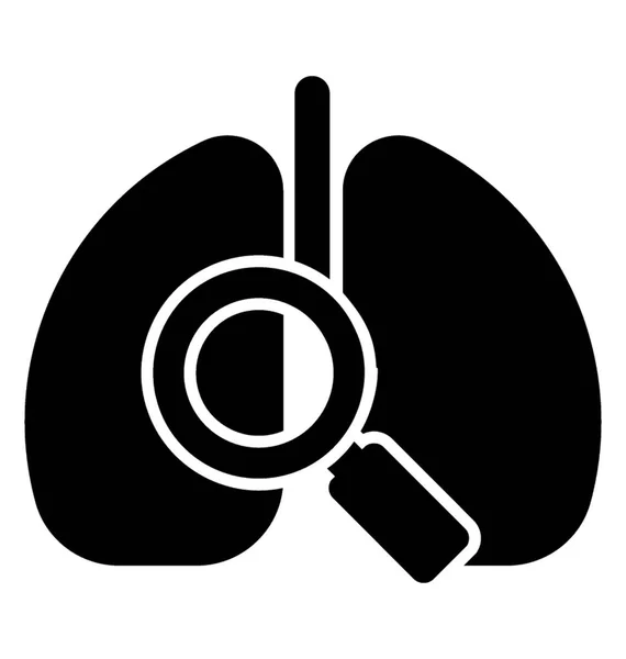 Magnifier Lungs Lungs Investigation — Stock Vector