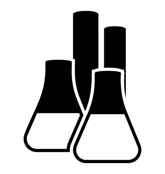 Flacons Chimiques Montrant Idée Laboratoire Chimique — Image vectorielle