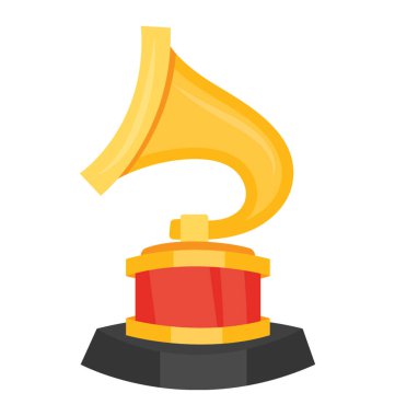 Creative icon design of grammy award clipart
