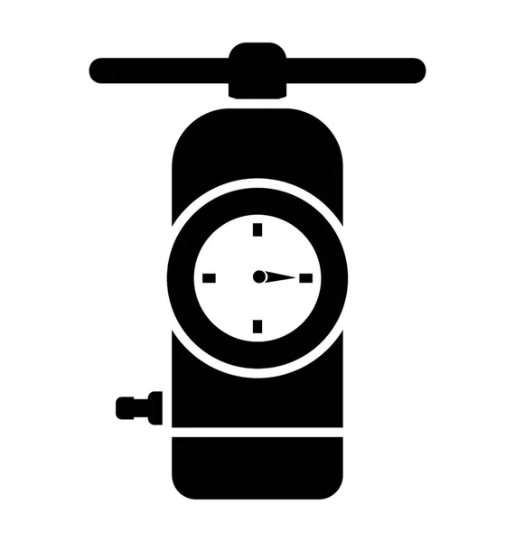 Oxygen Cylinder Icon White Background — Stock Vector