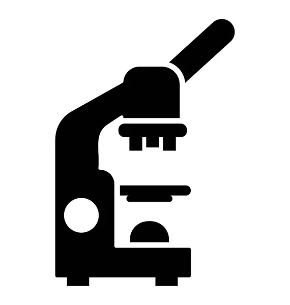 Гліфний Дизайн Значка Мікроскопа Лабораторні Дослідження — стоковий вектор