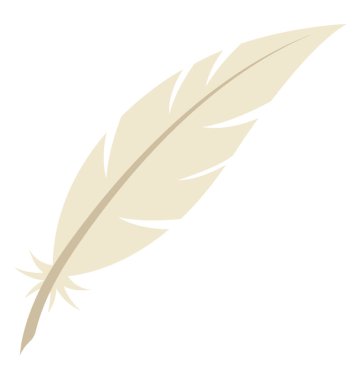 Quill'in bilinen eski çağlarda yazmak için kullanılan bir kuş tüyü 