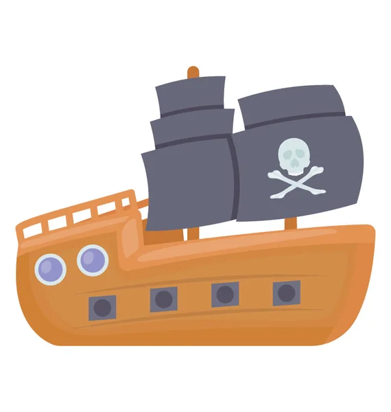 Pirate Icône Vol Navire — Image vectorielle