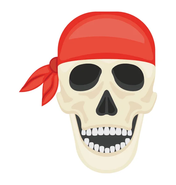Jolly Roger Czaszki Identyfikowania Pirata — Wektor stockowy
