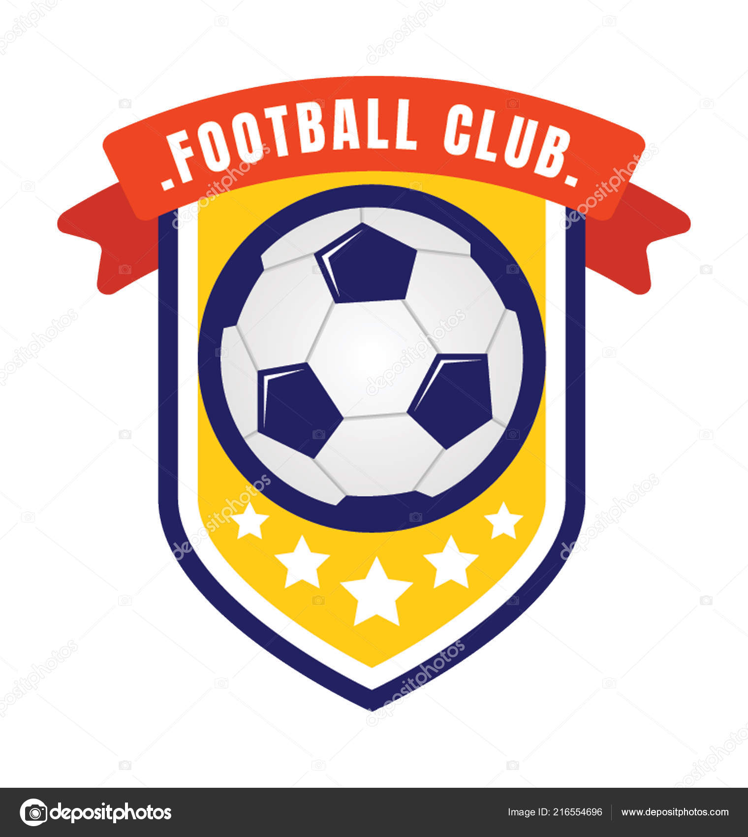 Football Club Logo Badge Represent Football Team Stock Vector Image by  ©vectorsmarket #216554696