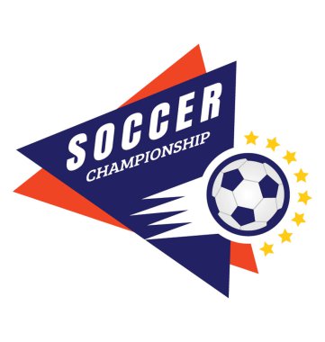 Başarı için bir Futbol Şampiyonası rozet 