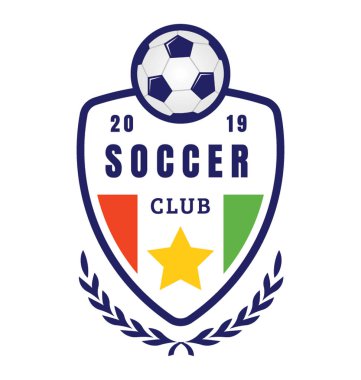 Rozet futbol ve futbol takım temsil edecek bir futbol kulübü logosu 