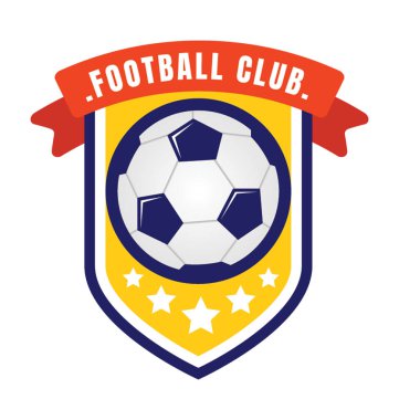 Rozet futbol takımı temsil etmek için bir futbol kulübü logosu 