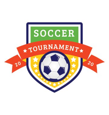 Futbol Turnuvası temsil eden futbol takımının bir logo 