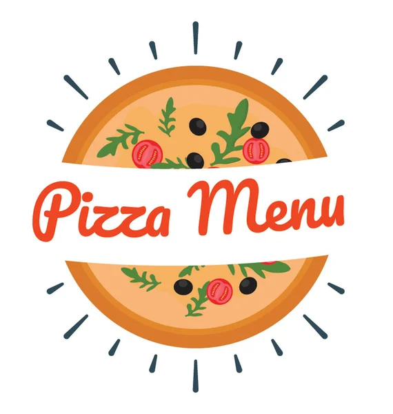 Ikona Menu Kolorowe Pizza — Wektor stockowy