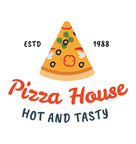 Szczegółowy Projekt Pizza House — Wektor stockowy