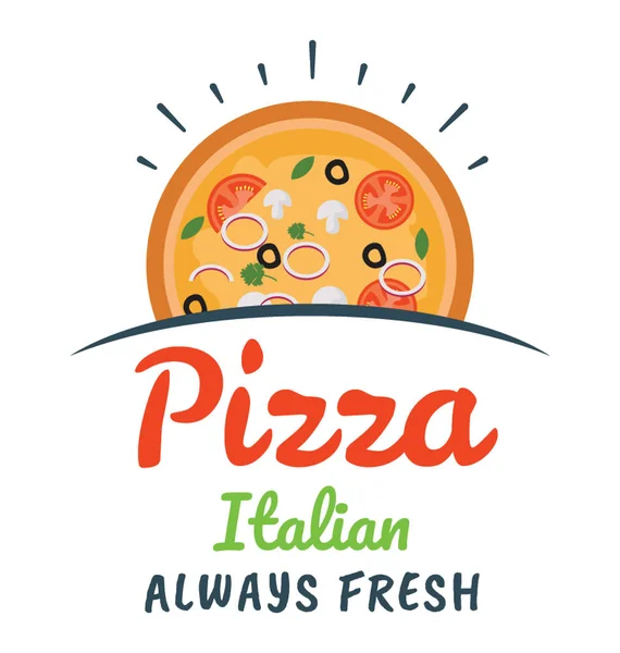 Italian Pizza Creative Icon — Stock Vector
