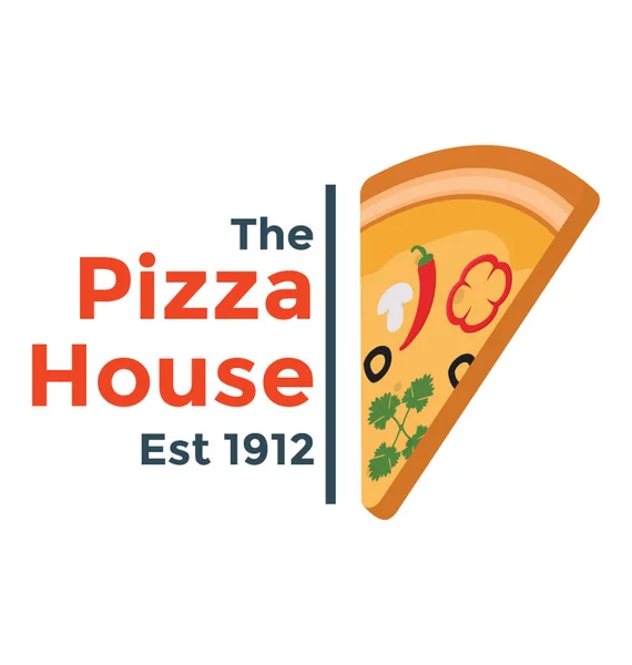 Szczegółowy Projekt Pizza House — Wektor stockowy