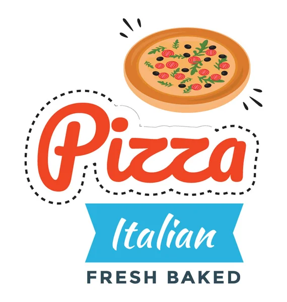 Italian Pizza Creative Icon — Stock Vector