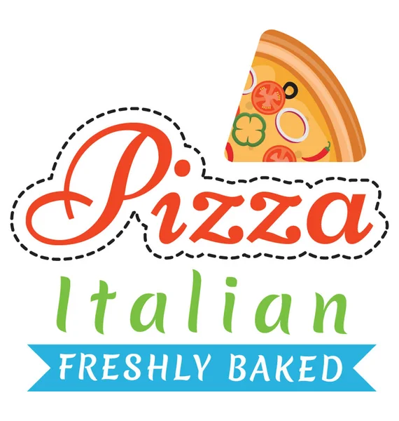 Ikona Kreatywnych Włoska Pizza — Wektor stockowy