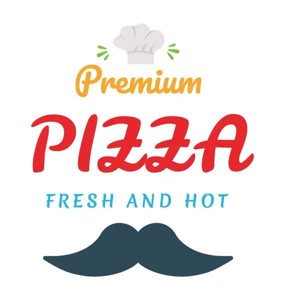 Premium Pizza Ikona Kreatywnych — Wektor stockowy