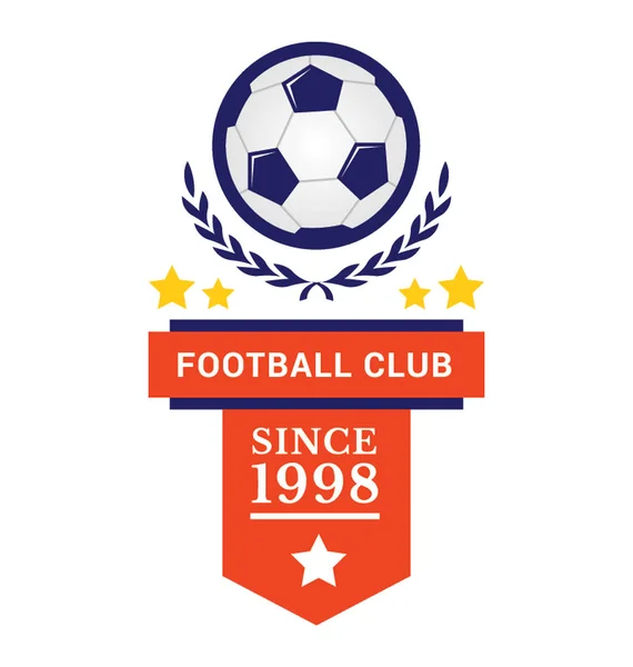 Logo Club Football Sur Insigne Pour Représenter Équipe Football — Image vectorielle