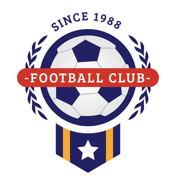 サッカー チームを表すバッジのサッカー クラブのロゴ — ストックベクタ
