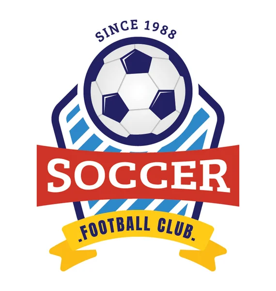 Fotbalový Klub Logo Odznak Představovat Fotbalový Tým — Stockový vektor