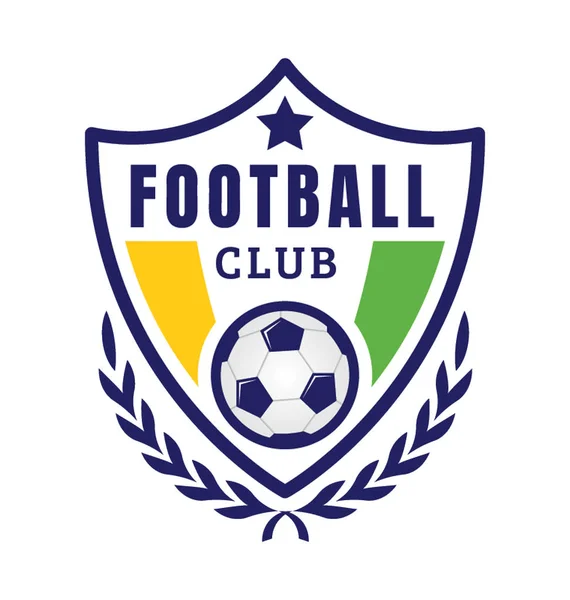 Logo Club Football Sur Insigne Pour Représenter Équipe Football — Image vectorielle