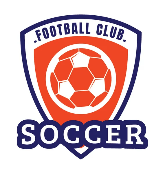 Emblema Futebol Representando Clube Futebol — Vetor de Stock