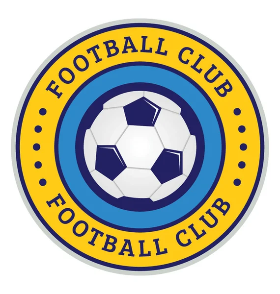 Logo Club Football Sur Insigne Pour Représenter Équipe Football — Image vectorielle