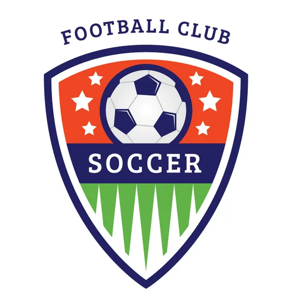 Fotbalový Odznak Představující Fotbalového Klubu — Stockový vektor