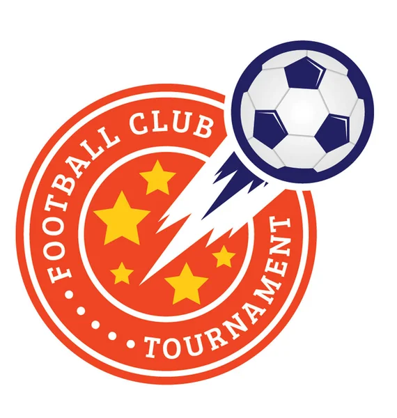 Logo Della Squadra Calcio Che Rappresenta Torneo Calcio — Vettoriale Stock