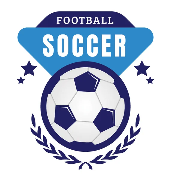 Logotipo Futebol Representando Liga Futebol — Vetor de Stock