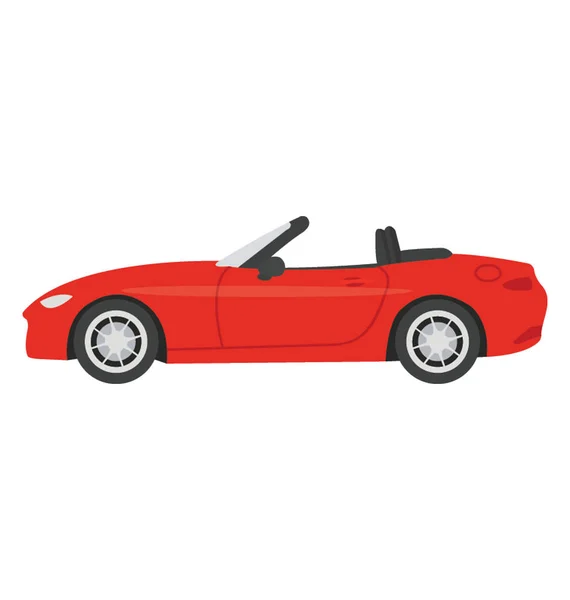 Carro Cabriolet Com Telhado Dobrado Forma Carro Esportivo — Vetor de Stock
