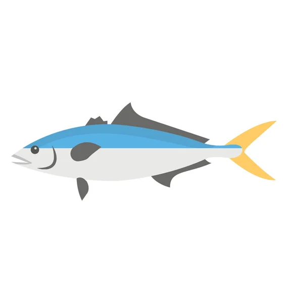 Icon Marine Animal Depicting Fish — Stock Vector