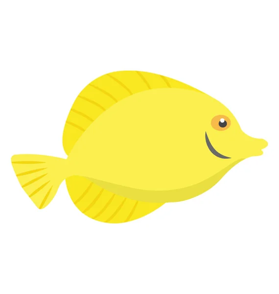 Underwater Fish Yellow Color Yellow Tang — Stock Vector