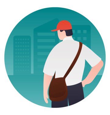 Bir gezgin etrafta dolaşıp 