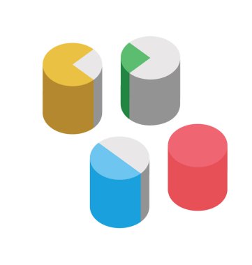 Soyut pasta tasvir eden yuvarlak şekilli grafikler 