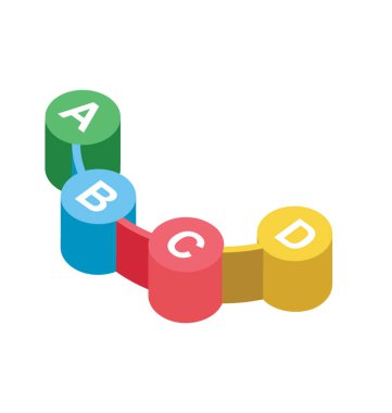 Alfabe ile yuvarlak şekiller üzerinde modern infographics  