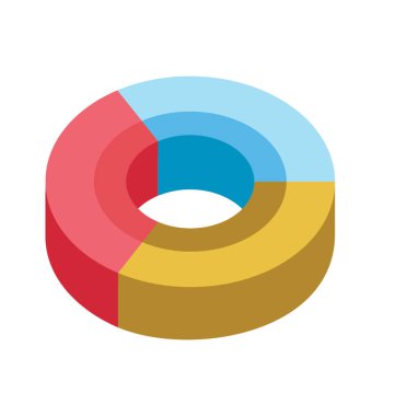 Halka grafik tasvir infographics ile yuvarlak şekil grafiği 