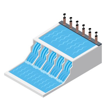 Elektrik enerjisi üretmek için su Barajı 