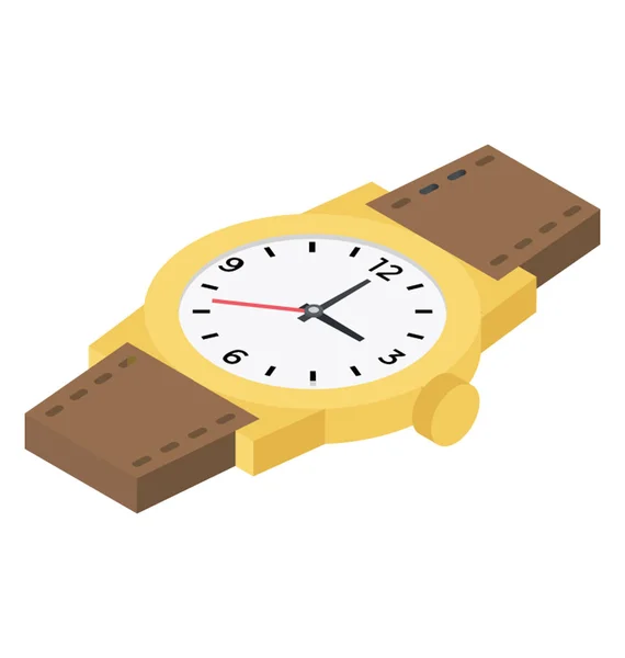 Wrist Watch Timer Used Ornament Ladies Gents — Stock Vector