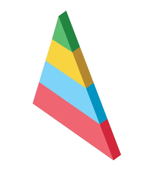 Gráfico Piramidal Veces Llamado Gráfico Triángulo — Vector de stock