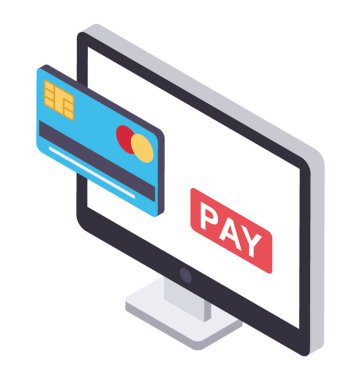 Kredi kartı online ödeme resmeden ile bilgisayar 