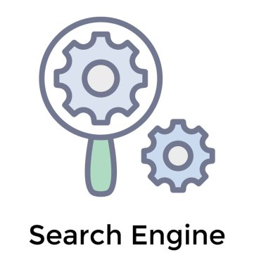 Büyüteç'i ve dişli ile arama motoru 