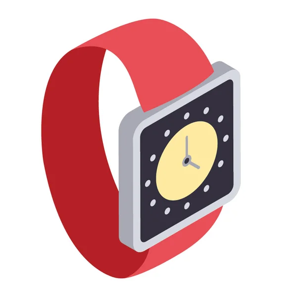 Uhr Mit Zwei Nadeln Armbanduhr — Stockvektor