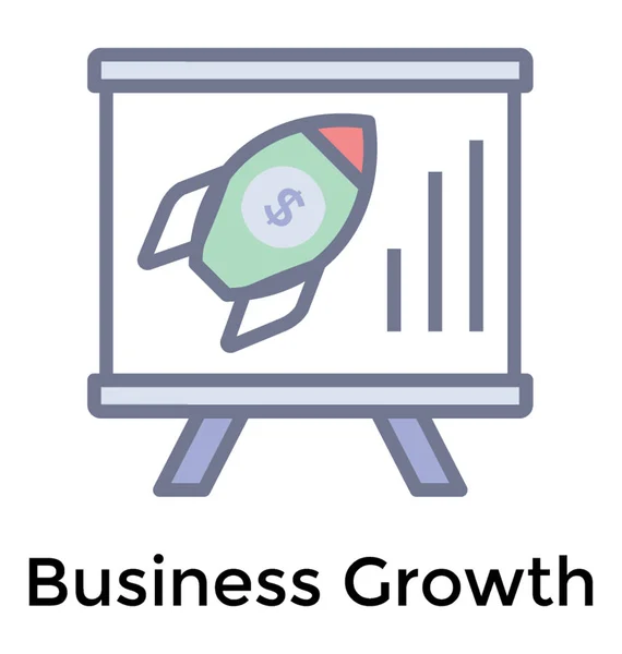 Vállalkozások Növekedését Piaci Terjeszkedés — Stock Vector