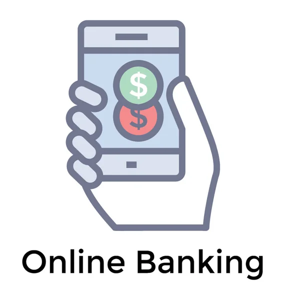 Online Banking Für Einfache Transaktionen — Stockvektor