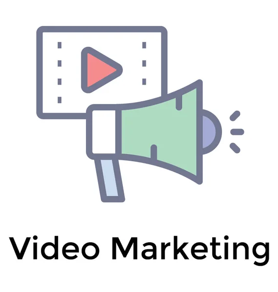 Video Marketing Para Promoción — Archivo Imágenes Vectoriales