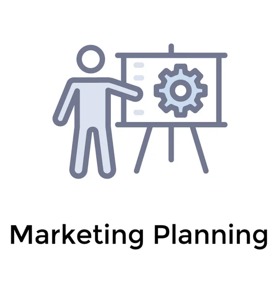 Estratégia Marketing Para Planejamento Negócios — Vetor de Stock