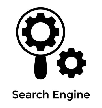 Büyüteç'i ve dişli ile arama motoru 