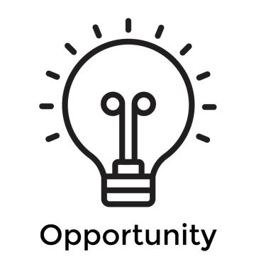Fırsat kavramı gösterilen bir ampul 