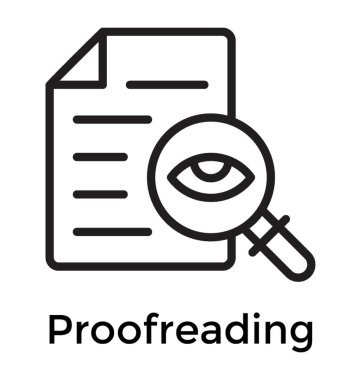 proofreading for quality check  clipart